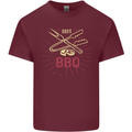 Dads BBQ Fathers Day Grill Mens Cotton T-Shirt Tee Top Maroon
