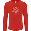 Dads BBQ Fathers Day Grill Mens Long Sleeve T-Shirt Red