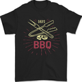 Dads BBQ Fathers Day Grill Mens T-Shirt 100% Cotton Black