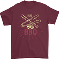 Dads BBQ Fathers Day Grill Mens T-Shirt 100% Cotton Maroon