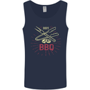 Dads BBQ Fathers Day Grill Mens Vest Tank Top Navy Blue
