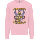 Dancing Easter Day Skeletons Skulls Kids Sweatshirt Jumper Light Pink