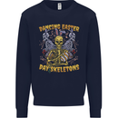 Dancing Easter Day Skeletons Skulls Kids Sweatshirt Jumper Navy Blue