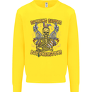 Dancing Easter Day Skeletons Skulls Kids Sweatshirt Jumper Yellow