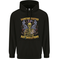 Dancing Easter Day Skeletons Skulls Mens 80% Cotton Hoodie Black