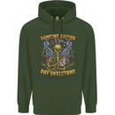 Dancing Easter Day Skeletons Skulls Mens 80% Cotton Hoodie Forest Green