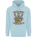 Dancing Easter Day Skeletons Skulls Mens 80% Cotton Hoodie Light Blue