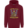 Dancing Easter Day Skeletons Skulls Mens 80% Cotton Hoodie Maroon