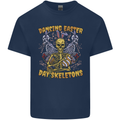 Dancing Easter Day Skeletons Skulls Mens Cotton T-Shirt Tee Top Navy Blue