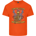 Dancing Easter Day Skeletons Skulls Mens Cotton T-Shirt Tee Top Orange