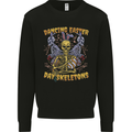 Dancing Easter Day Skeletons Skulls Mens Sweatshirt Jumper Black