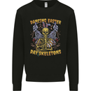 Dancing Easter Day Skeletons Skulls Mens Sweatshirt Jumper Black