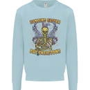 Dancing Easter Day Skeletons Skulls Mens Sweatshirt Jumper Light Blue