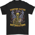 Dancing Easter Day Skeletons Skulls Mens T-Shirt 100% Cotton Black