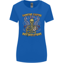 Dancing Easter Day Skeletons Skulls Womens Wider Cut T-Shirt Royal Blue