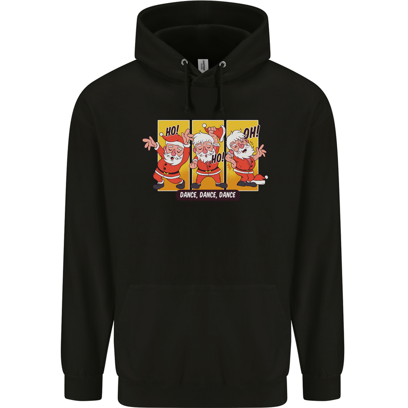 Dancing Santa Funny Christmas Dance Xmas Childrens Kids Hoodie Black