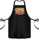Dancing Santa Funny Christmas Dance Xmas Cotton Apron 100% Organic Black