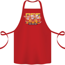 Dancing Santa Funny Christmas Dance Xmas Cotton Apron 100% Organic Red