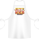Dancing Santa Funny Christmas Dance Xmas Cotton Apron 100% Organic White
