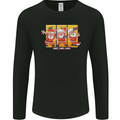 Dancing Santa Funny Christmas Dance Xmas Mens Long Sleeve T-Shirt Black
