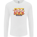 Dancing Santa Funny Christmas Dance Xmas Mens Long Sleeve T-Shirt White