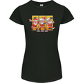 Dancing Santa Funny Christmas Dance Xmas Womens Petite Cut T-Shirt Black