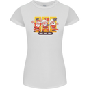 Dancing Santa Funny Christmas Dance Xmas Womens Petite Cut T-Shirt White