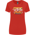 Dancing Santa Funny Christmas Dance Xmas Womens Wider Cut T-Shirt Red