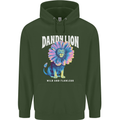 Dandylion Funny Lion Childrens Kids Hoodie Forest Green