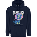 Dandylion Funny Lion Childrens Kids Hoodie Navy Blue