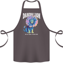 Dandylion Funny Lion Cotton Apron 100% Organic Dark Grey