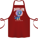 Dandylion Funny Lion Cotton Apron 100% Organic Maroon