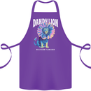 Dandylion Funny Lion Cotton Apron 100% Organic Purple