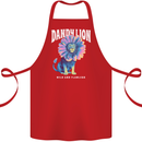 Dandylion Funny Lion Cotton Apron 100% Organic Red