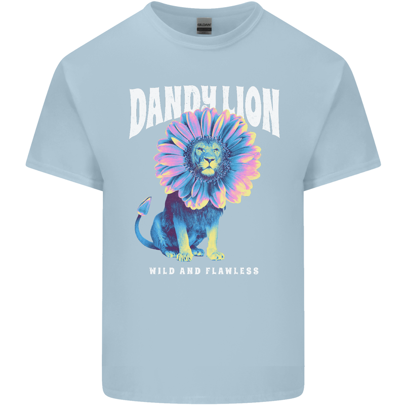 Dandylion Funny Lion Kids T-Shirt Childrens Light Blue