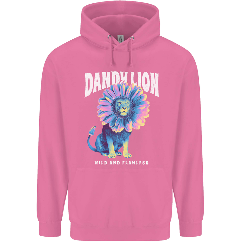 Dandylion Funny Lion Mens 80% Cotton Hoodie Azelea