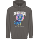 Dandylion Funny Lion Mens 80% Cotton Hoodie Charcoal