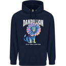 Dandylion Funny Lion Mens 80% Cotton Hoodie Navy Blue