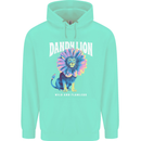 Dandylion Funny Lion Mens 80% Cotton Hoodie Peppermint