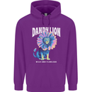 Dandylion Funny Lion Mens 80% Cotton Hoodie Purple