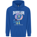Dandylion Funny Lion Mens 80% Cotton Hoodie Royal Blue