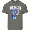 Dandylion Funny Lion Mens Cotton T-Shirt Tee Top Charcoal