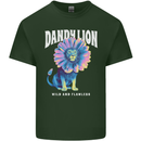 Dandylion Funny Lion Mens Cotton T-Shirt Tee Top Forest Green