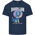 Dandylion Funny Lion Mens Cotton T-Shirt Tee Top Navy Blue