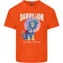 Dandylion Funny Lion Mens Cotton T-Shirt Tee Top Orange