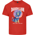 Dandylion Funny Lion Mens Cotton T-Shirt Tee Top Red