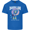 Dandylion Funny Lion Mens Cotton T-Shirt Tee Top Royal Blue