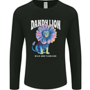 Dandylion Funny Lion Mens Long Sleeve T-Shirt Black