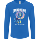 Dandylion Funny Lion Mens Long Sleeve T-Shirt Royal Blue
