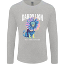 Dandylion Funny Lion Mens Long Sleeve T-Shirt Sports Grey
